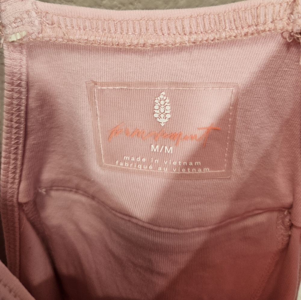 Free People Movement Hot Shot Onsie Romper Jumpsuit Women Size Medium Pink - Picture 3 of 6